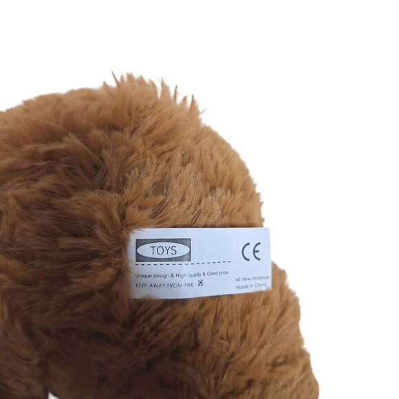 Teddy Bear Plush Brown Bow Stuffed Animal 12.5 Inch - Picture 6 of 6